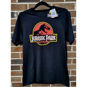 Jurassic Park Classic Logo T Shirt Black Mens Size Medium Tee Official NWT
